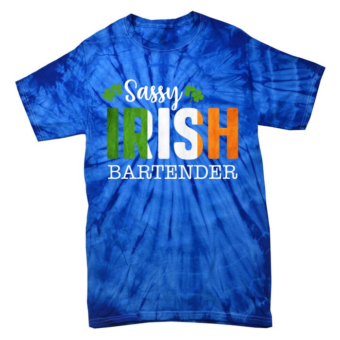 Sassy Irish Bartender St Patricks Day Gift Tie-Dye T-Shirt