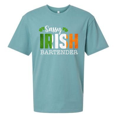 Sassy Irish Bartender St Patricks Day Gift Sueded Cloud Jersey T-Shirt