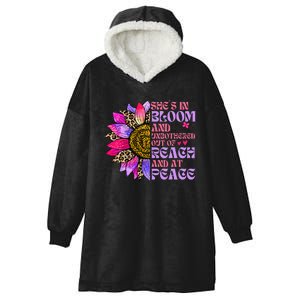 She’S In Bloom And Unbothered Out Of Reach And At Peace Hooded Wearable Blanket