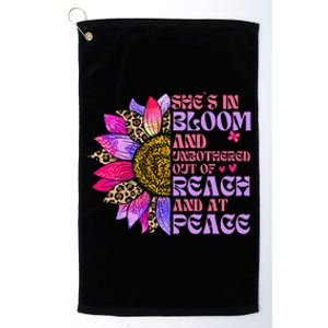 She’S In Bloom And Unbothered Out Of Reach And At Peace Platinum Collection Golf Towel