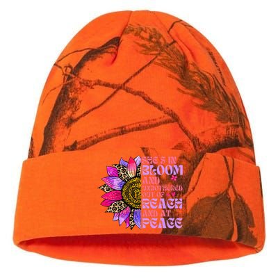 She’S In Bloom And Unbothered Out Of Reach And At Peace Kati Licensed 12" Camo Beanie