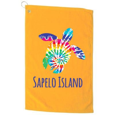 Sapelo Island Beach Tie Dye Batik Logger Head Turtle Wildlife Platinum Collection Golf Towel