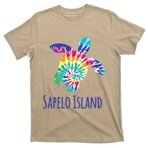 Sapelo Island Beach Tie Dye Batik Logger Head Turtle Wildlife T-Shirt