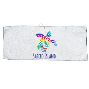 Sapelo Island Beach Tie Dye Batik Logger Head Turtle Wildlife Large Microfiber Waffle Golf Towel