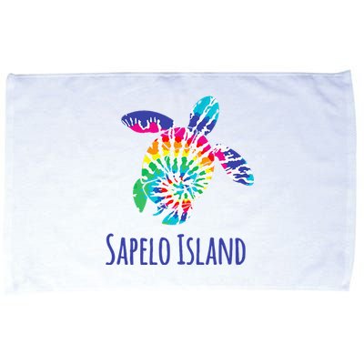 Sapelo Island Beach Tie Dye Batik Logger Head Turtle Wildlife Microfiber Hand Towel