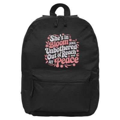 She’S In Bloom And Unbothered Out Of Reach And At Peace 16 in Basic Backpack