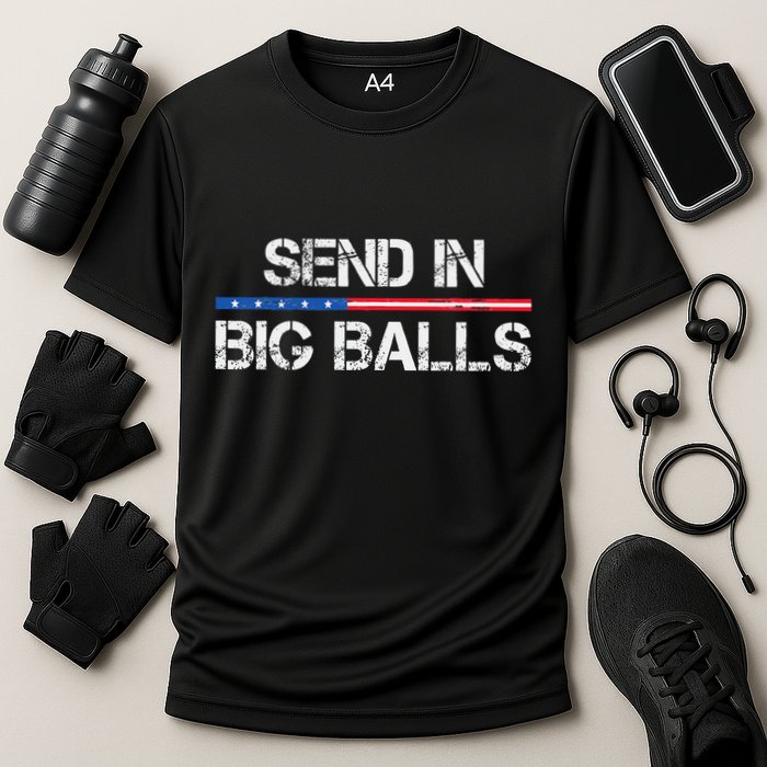 Send In Big Balls Doge D.O.G.E Gift Cooling Performance Crew T-Shirt