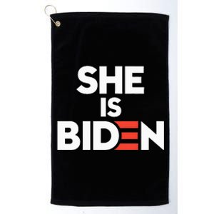 She Is Biden Funny Pro Trump Anti Biden Harris Politics 2024 Platinum Collection Golf Towel