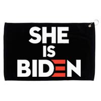 She Is Biden Funny Pro Trump Anti Biden Harris Politics 2024 Grommeted Golf Towel