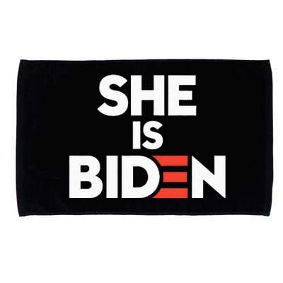 She Is Biden Funny Pro Trump Anti Biden Harris Politics 2024 Microfiber Hand Towel