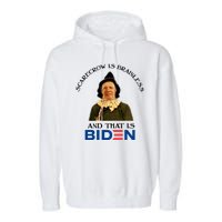 Scarecrow Is Brainless And That Is Biden Garment-Dyed Fleece Hoodie