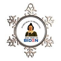 Scarecrow Is Brainless And That Is Biden Metallic Star Ornament