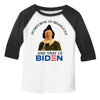 Scarecrow Is Brainless And That Is Biden Toddler Fine Jersey T-Shirt