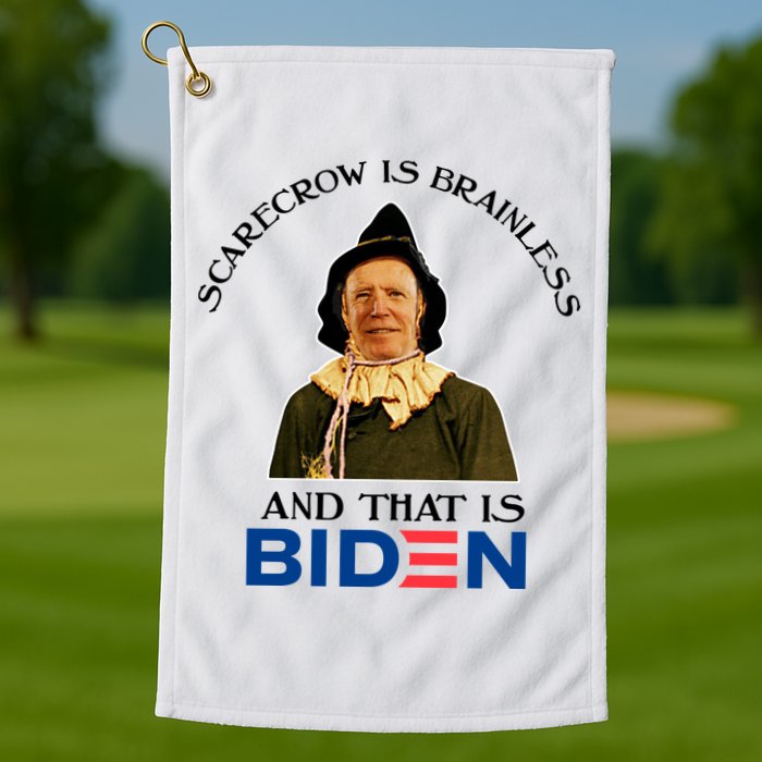 Scarecrow Is Brainless And That Is Biden Golf Towel