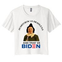 Scarecrow Is Brainless And That Is Biden Crop Top