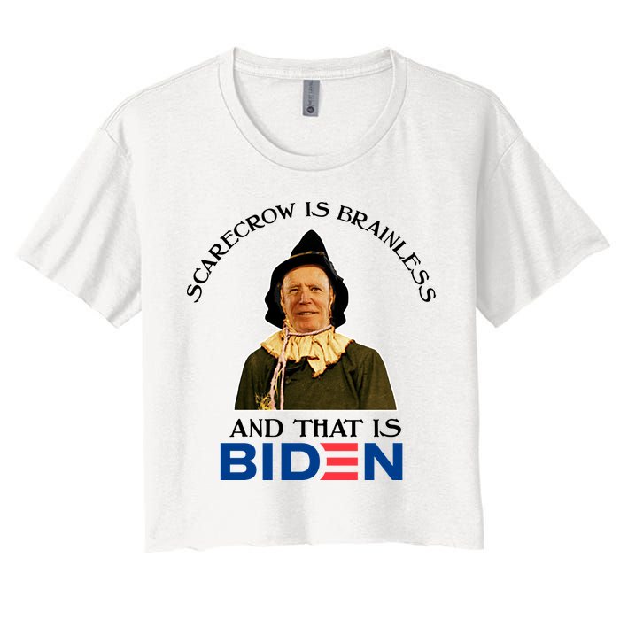 Scarecrow Is Brainless And That Is Biden Crop Top