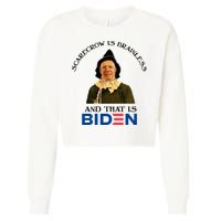 Scarecrow Is Brainless And That Is Biden Cropped Pullover Crew