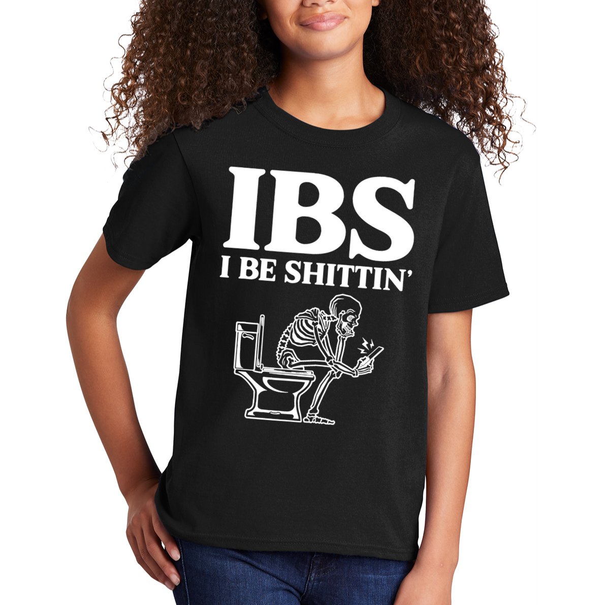 Skeleton I Be Shittin Ibs Funny Kids T-Shirt