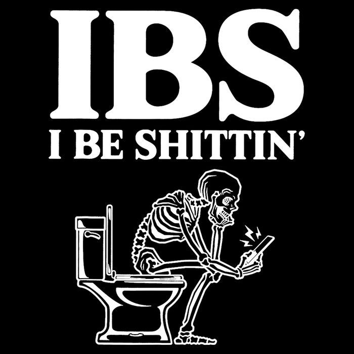 Skeleton I Be Shittin Ibs Funny Zip Tote Bag