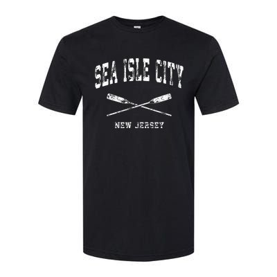 Sea Isle City New Jersey Vintage Nautical Crossed Oars Softstyle CVC T-Shirt