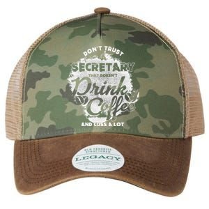 Secretary Ing Coffee Office Humor Administration Boss Funny Gift Legacy Tie Dye Trucker Hat