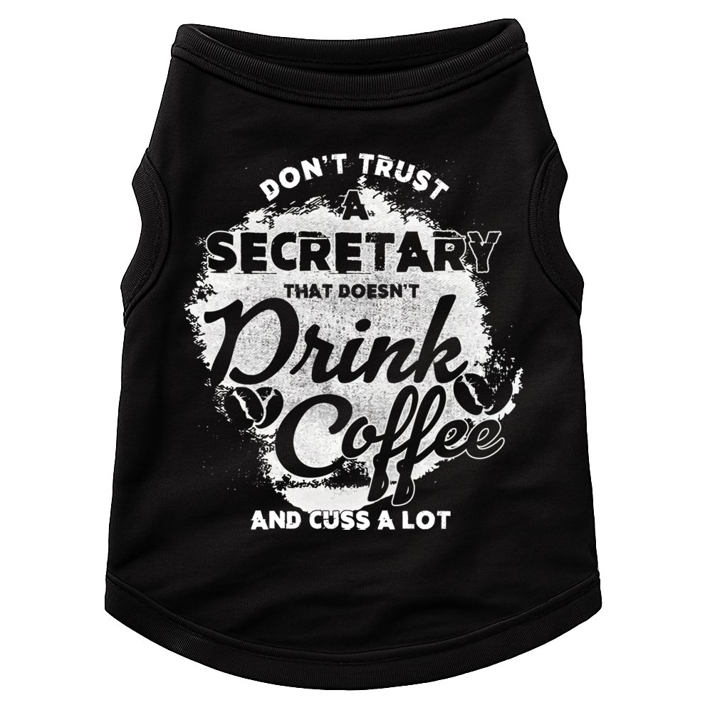Secretary Ing Coffee Office Humor Administration Boss Funny Gift Doggie Tank