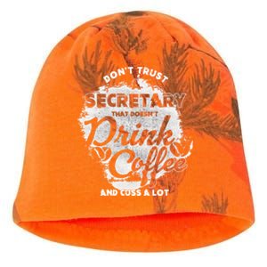 Secretary Ing Coffee Office Humor Administration Boss Funny Gift Kati - Camo Knit Beanie