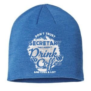 Secretary Ing Coffee Office Humor Administration Boss Funny Gift Sustainable Beanie