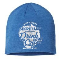 Secretary Ing Coffee Office Humor Administration Boss Funny Gift Sustainable Beanie