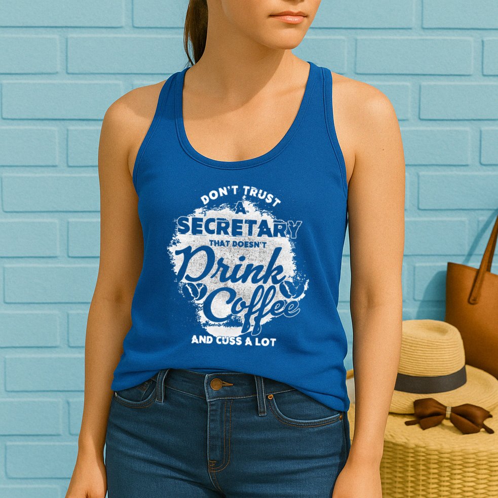 Secretary Ing Coffee Office Humor Administration Boss Funny Gift Womens Tank Top