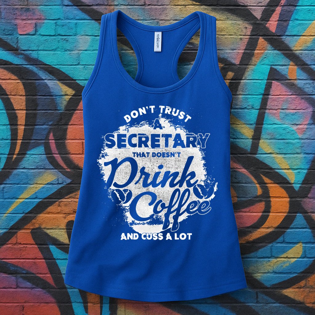 Secretary Ing Coffee Office Humor Administration Boss Funny Gift Womens Tank Top