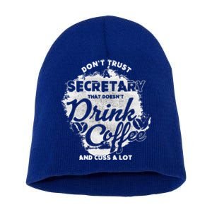 Secretary Ing Coffee Office Humor Administration Boss Funny Gift Short Acrylic Beanie