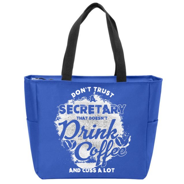 Secretary Ing Coffee Office Humor Administration Boss Funny Gift Zip Tote Bag