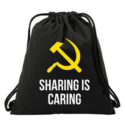 Sharing Is Caring Hammer And Sickle Drawstring Bag