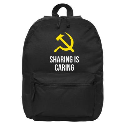 Sharing Is Caring Hammer And Sickle 16 in Basic Backpack