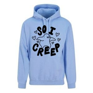 So I Creep Halloween Gift Funny Ghost Cute Spooky Season Gift Unisex Surf Hoodie