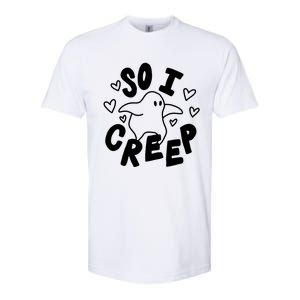 So I Creep Halloween Gift Funny Ghost Cute Spooky Season Gift Softstyle CVC T-Shirt