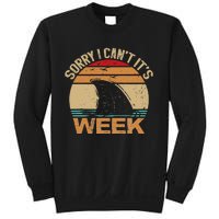 Sorry I Can't It's Week Funny Vintage Shark lovers Sweatshirt