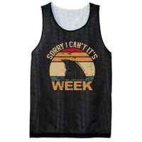 Sorry I Can't It's Week Funny Vintage Shark lovers Mesh Reversible Basketball Jersey Tank