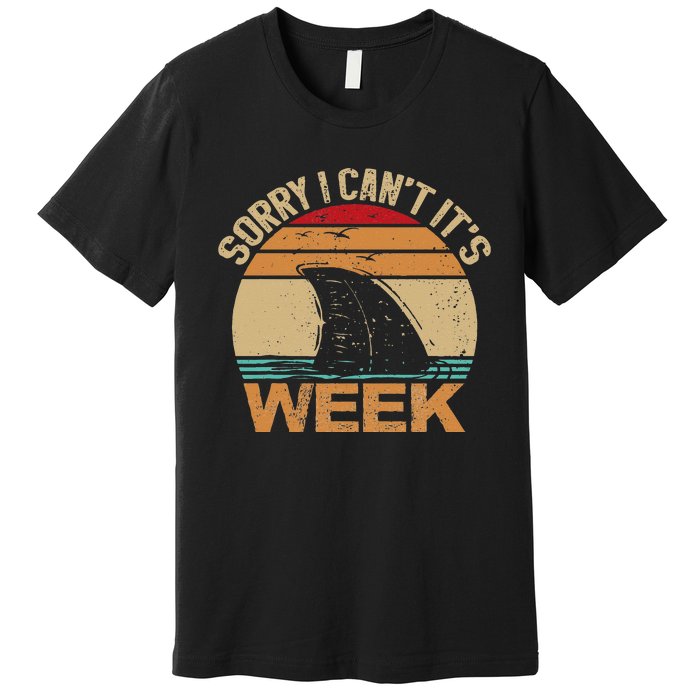 Sorry I Can't It's Week Funny Vintage Shark lovers Premium T-Shirt