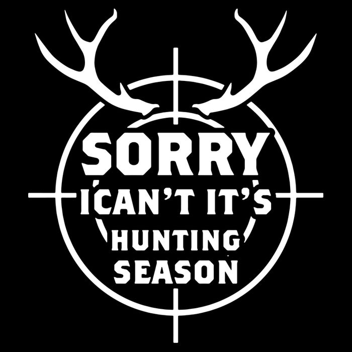 Sorry I Can`t It`s Hunting Season Stripe Pom Pom Beanie