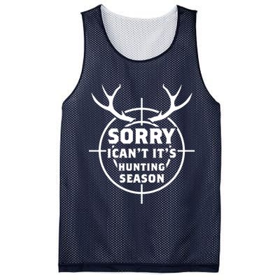 Sorry I Can`t It`s Hunting Season Mesh Reversible Basketball Jersey Tank