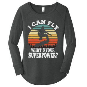 Skateboarding I Can Fly What´s Your Superpower Skateboarder Women's Perfect Tri Tunic Long Sleeve Shirt