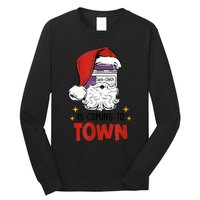 Sani-Cloth Is Coming To Town Funny Christmas Nurse Nursing Long Sleeve Shirt