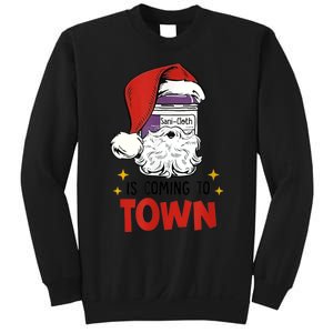 Sani-Cloth Is Coming To Town Funny Christmas Nurse Nursing Sweatshirt