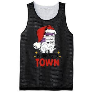 Sani-Cloth Is Coming To Town Funny Christmas Nurse Nursing Mesh Reversible Basketball Jersey Tank