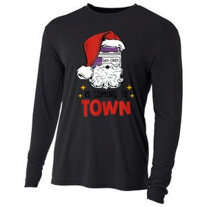 Sani-Cloth Is Coming To Town Funny Christmas Nurse Nursing Cooling Performance Long Sleeve Crew