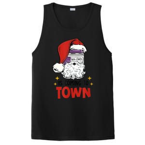 Sani-Cloth Is Coming To Town Funny Christmas Nurse Nursing PosiCharge Competitor Tank