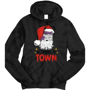 Sani-Cloth Is Coming To Town Funny Christmas Nurse Nursing Tie Dye Hoodie