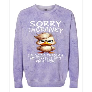 Sorry IM Cranky IM Going Through My Terrible 60S Right Colorblast Crewneck Sweatshirt